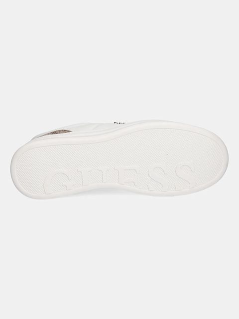 Guess sneakersy skórzane WELLI damskie kolor beżowy FLFWLL FAL12