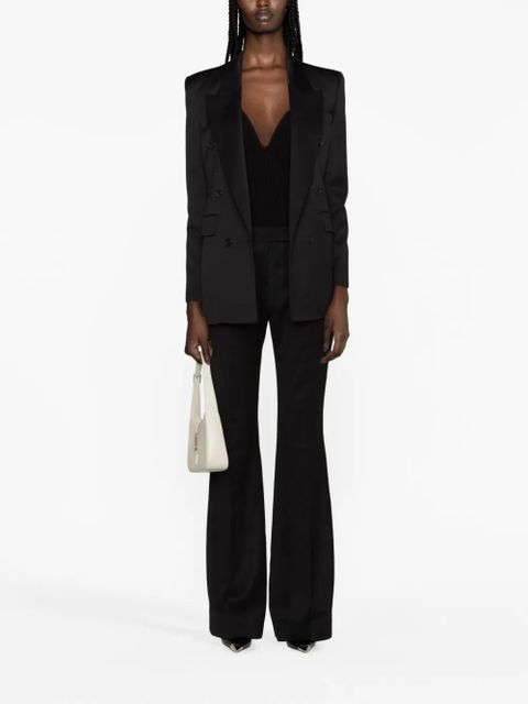 TOM FORD high-waist wool flared trousers - Black