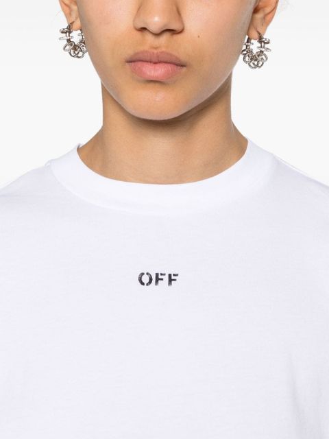 Off-White Diag-stripe cotton T-shirt