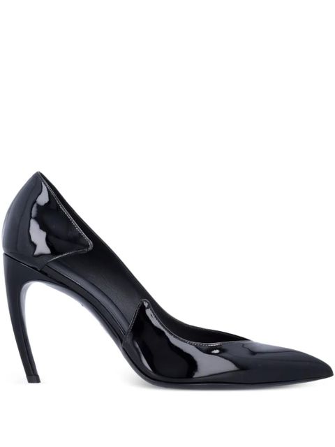 The Attico 95mm Mia patent-leather pointed-toe pumps - Black - zdjęcie produktu nr 1