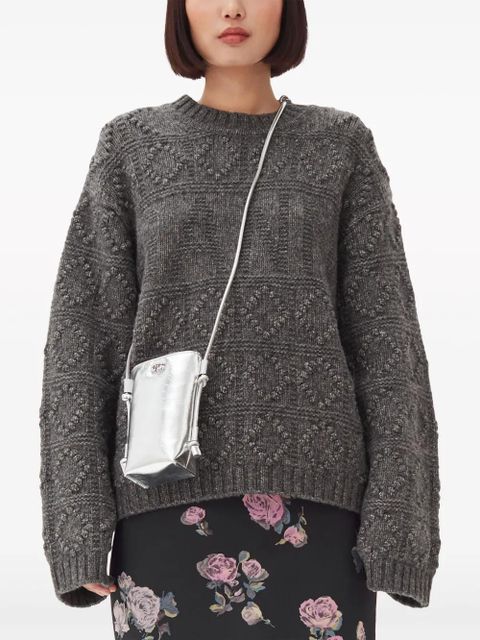 GANNI Bou metallic cross body bag - Silver - zdjęcie produktu nr 2