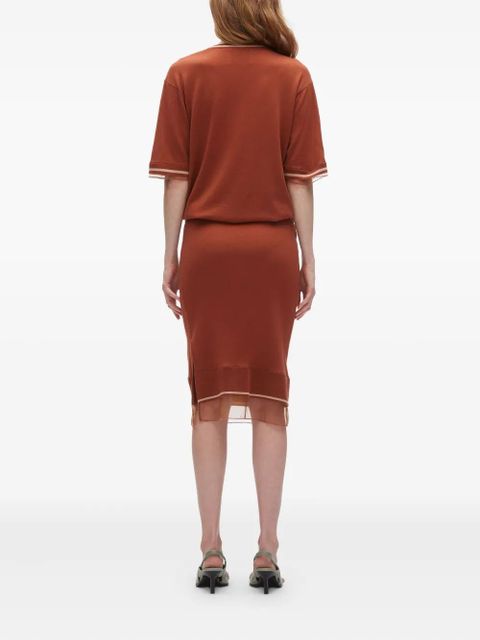 3.1 Phillip Lim twist-detail wool dress - Brown