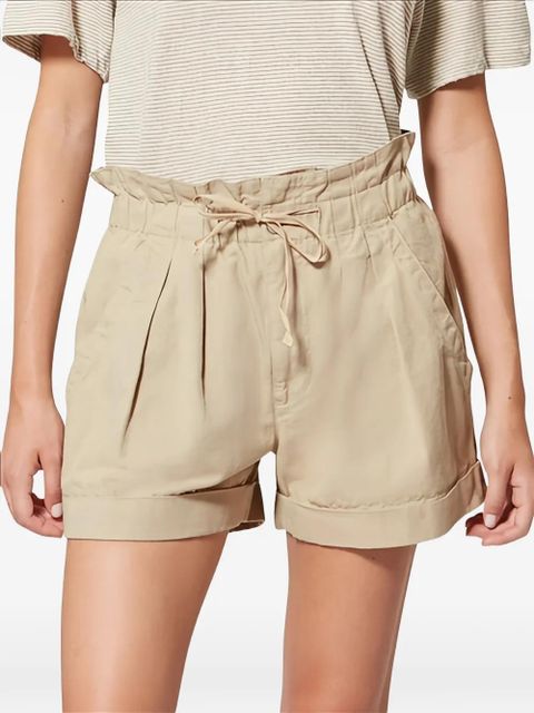 ISABEL MARANT Nirma pleated-detail shorts - Neutrals