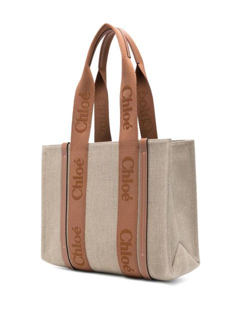 Chloé medium Woody tote bag - Neutrals