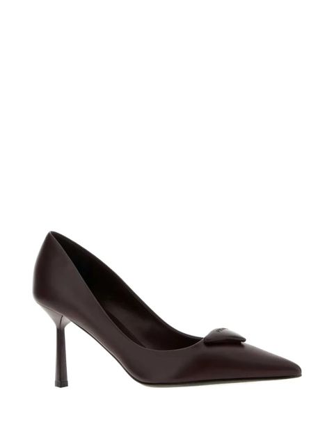 Prada 80mm leather pointed-toe pumps - Red - zdjęcie produktu nr 2