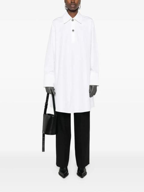 Jil Sander button-fastening organic-cotton shirt dress - White - zdjęcie produktu nr 2