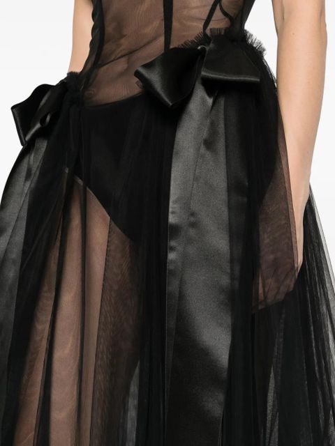 Simone Rocha bow midi dress - Black