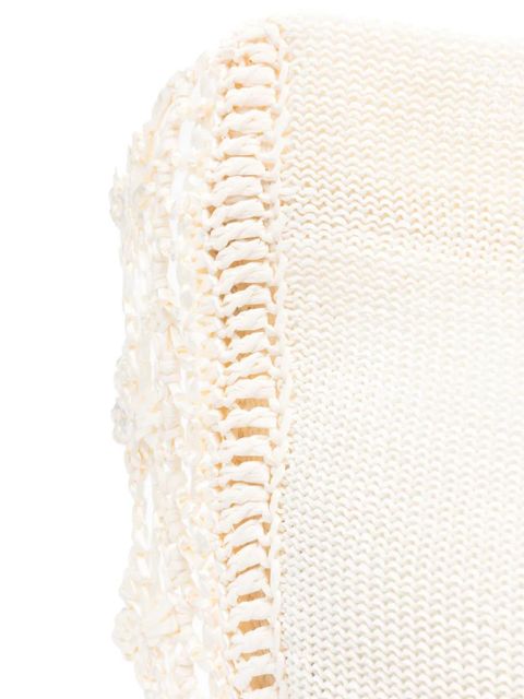 JW Anderson Ivory crochet shopping bag - Neutrals