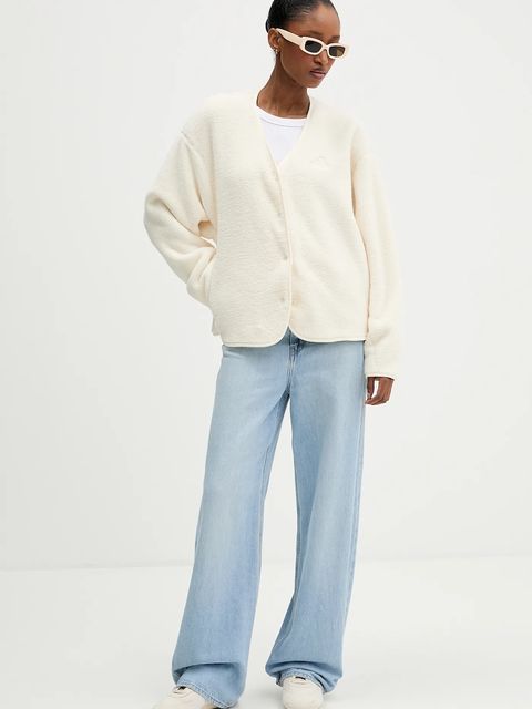 adidas bluza polarowa Future Icons damska kolor beżowy gładka KB5234