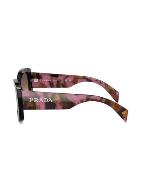 Prada Eyewear logo-lettering square sunglasses - Purple