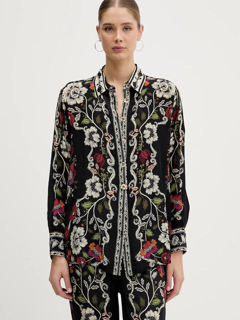 Farm Rio koszula damska kolor czarny relaxed z kołnierzykiem klasycznym 350099 - zdjęcie produktu nr 1