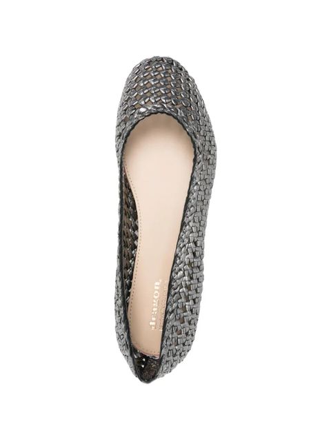 DRAGON DIFFUSION woven ballerina shoes - Silver