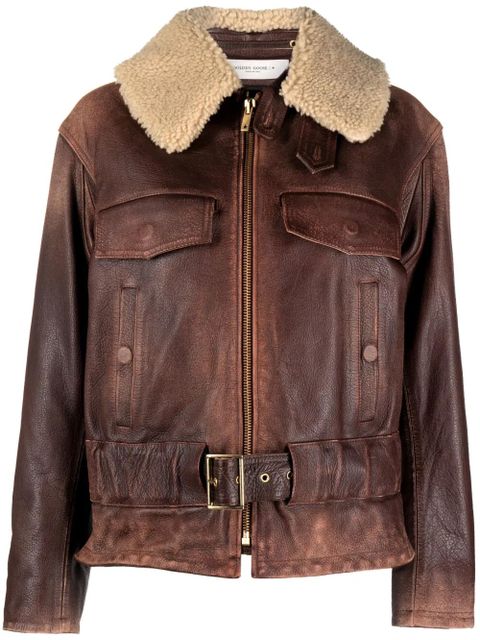 Golden Goose shearling leather jacket - Brown - zdjęcie produktu nr 1