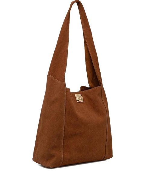 TWINSET large Ventotene suede clasp tote bag - Brown - zdjęcie produktu nr 1