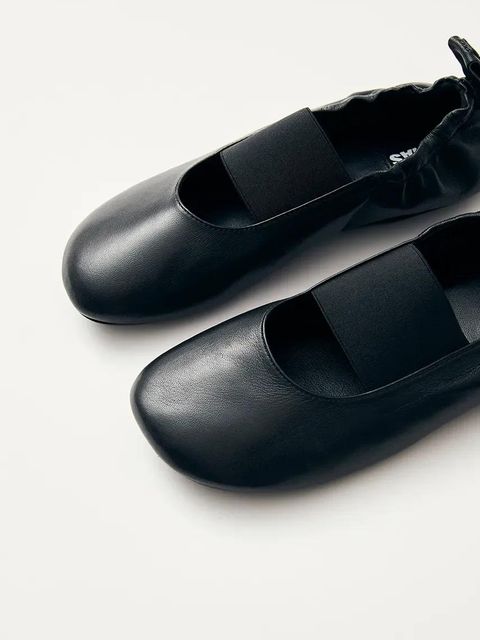 Alohas baleriny skórzane Sutton kolor czarny S100774-01