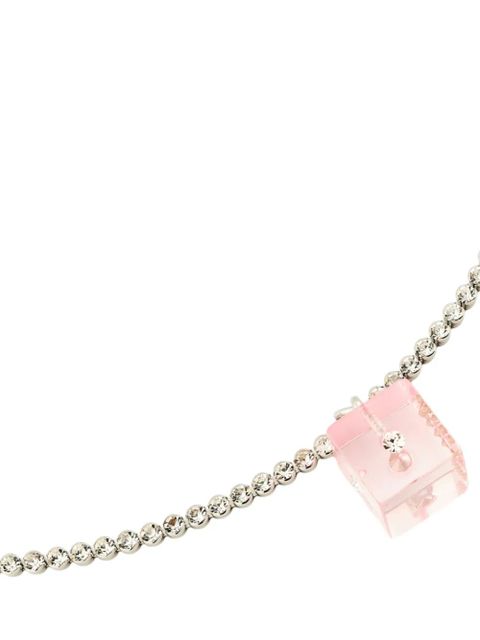 Marni cube-pendant necklace - Silver