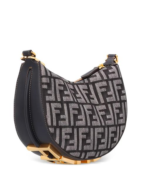 FENDI mini FF-jacquard cross-body bag - Blue