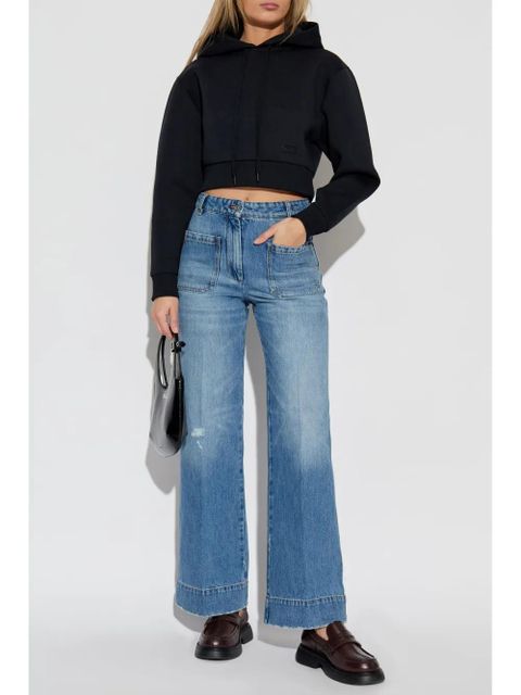 Victoria Beckham cropped hoodie - Black