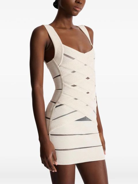 Balmain sleeveless mini dress - Neutrals