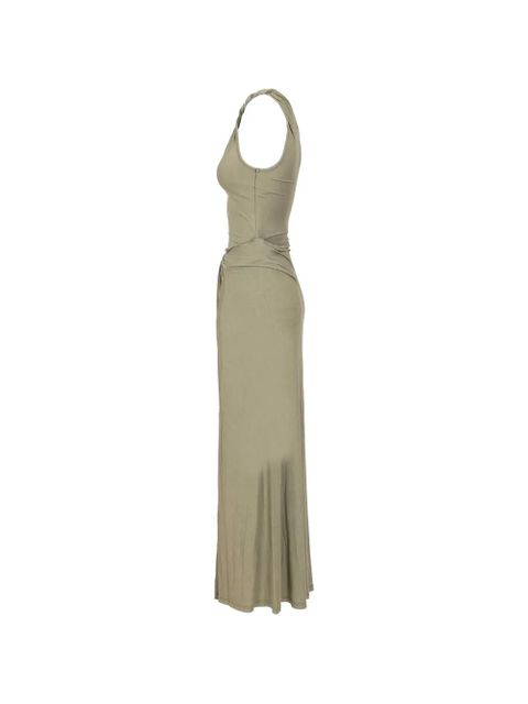 Diesel maxi Estiga sleeveless waist-knot dress - Green