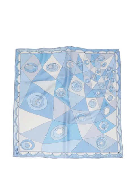 PUCCI Occhi print silk scarf - Blue - zdjęcie produktu nr 1