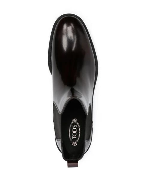 Tod's Chelsea leather ankle boots - Red