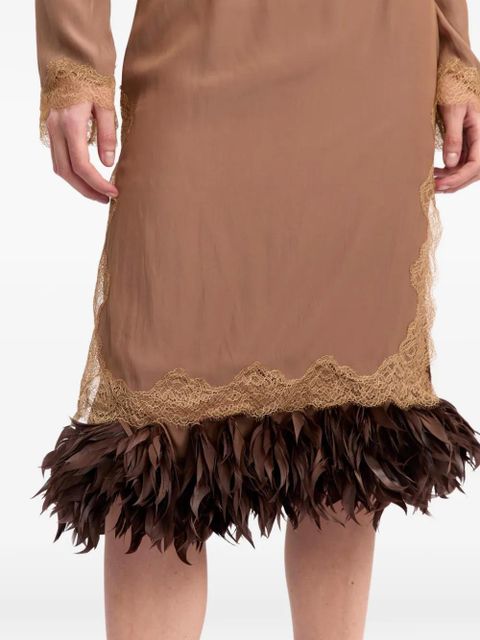 16Arlington Velino midi skirt - Brown