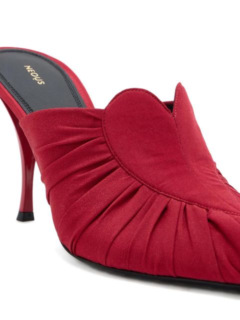 NEOUS Kochab ruched mules - Red