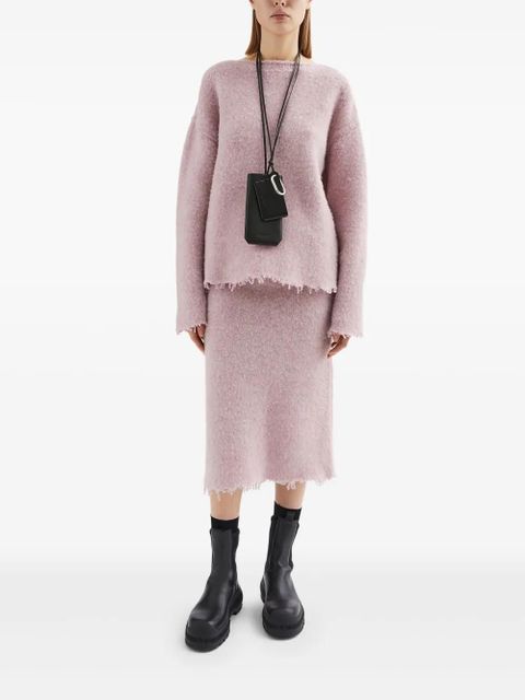 Jil Sander wool knitted midi skirt - Pink - zdjęcie produktu nr 2