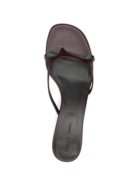 KHAITE Mila heeled mules - Red