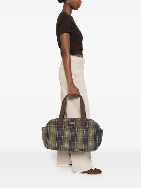 Barbour Wetherham quilted tartan-pattern tote bag - Green - zdjęcie produktu nr 2