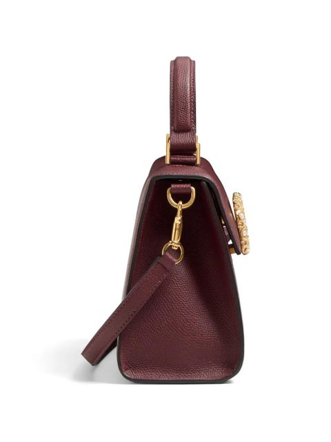 Valentino Garavani Vsling small handbag in grainy calfskin with jewel logo - Red