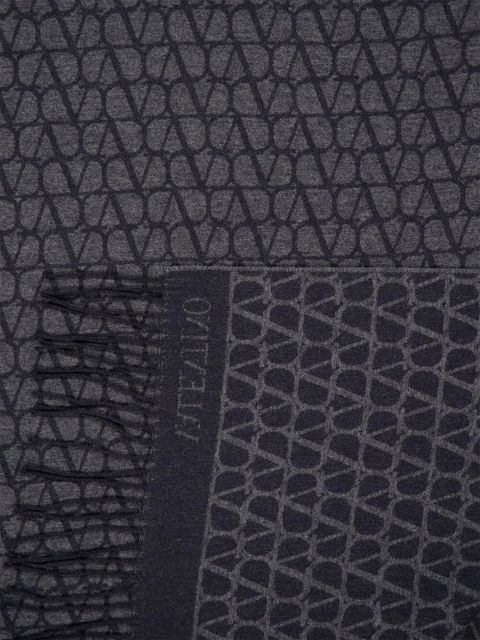 Valentino Garavani wool-cashmere scarf - Grey - zdjęcie produktu nr 2