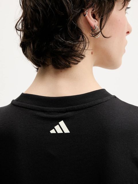 adidas t-shirt bawełniany x Farm Rio damski kolor czarny JV8609