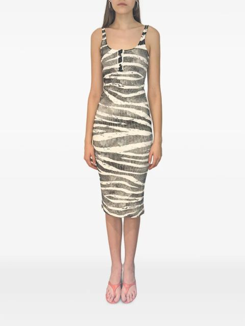 Blumarine printed midi dress - White