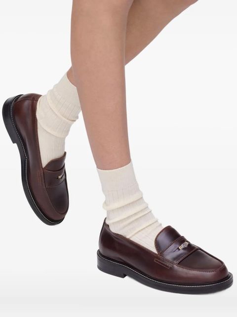 Marc Jacobs leather penny-strap loafers - Brown