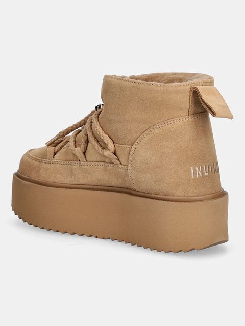 Inuikii śniegowce zamszowe Classic Low Platform kolor beżowy 1001.006.0012.251