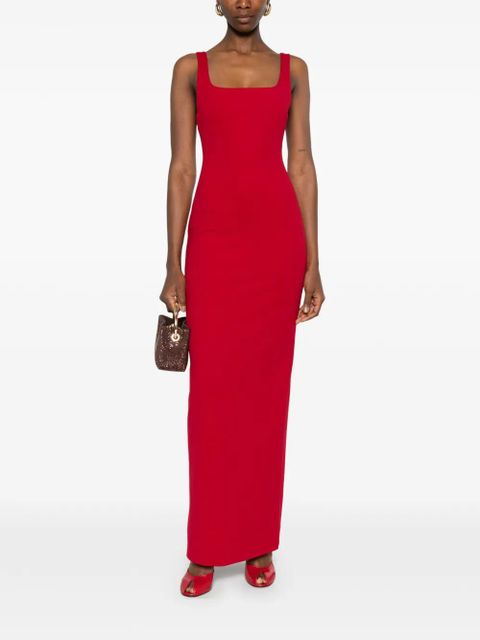 Solace London Aneila square-neck maxi dress - Red - zdjęcie produktu nr 2