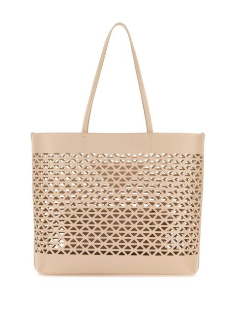 Prada leather shopping bag - Neutrals - zdjęcie produktu nr 2