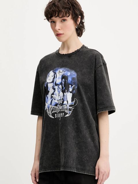 adidas Originals t-shirt bawełniany Buffy Tee Os damski kolor czarny JW0154 - zdjęcie produktu nr 1