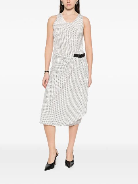 TOM FORD polka dot belted midi dress - White - zdjęcie produktu nr 2
