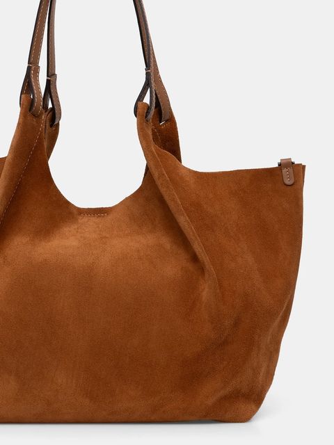 Gianni Chiarini torebka zamszowa DUA kolor brązowy BS.9780.CM-PL