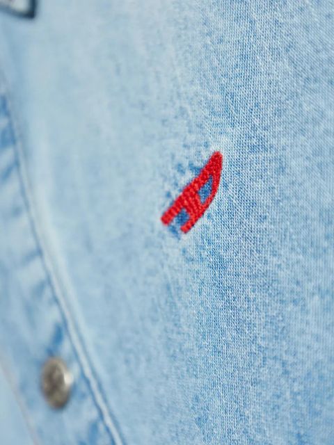 Diesel De-Eazy button embroidered shirt - Blue