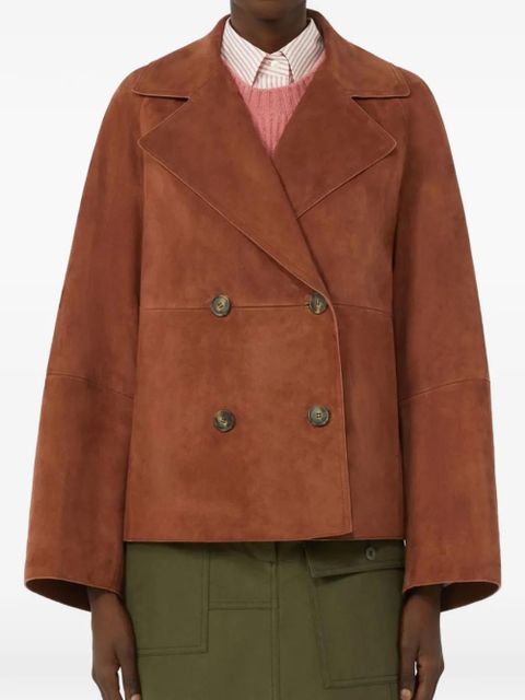 Weekend Max Mara double-breasted suede jacket - Brown - zdjęcie produktu nr 2