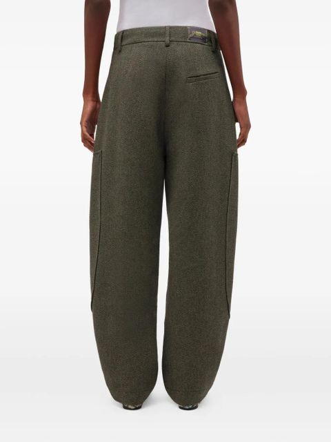 GANNI curved trousers - Green