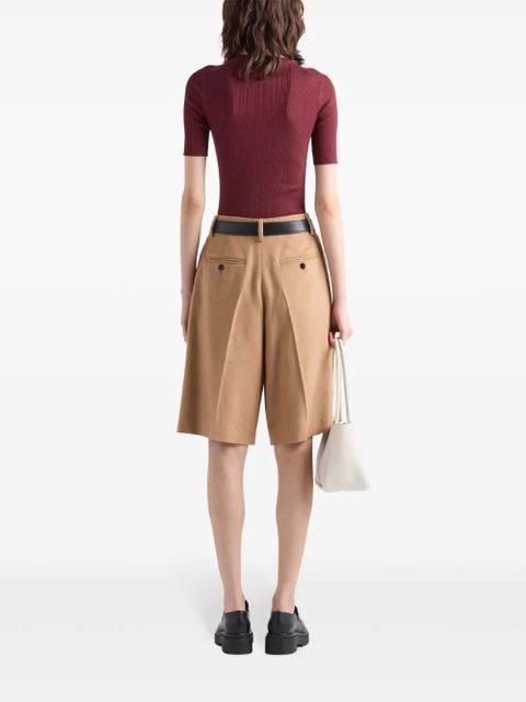 Prada silk crew-neck top - Red