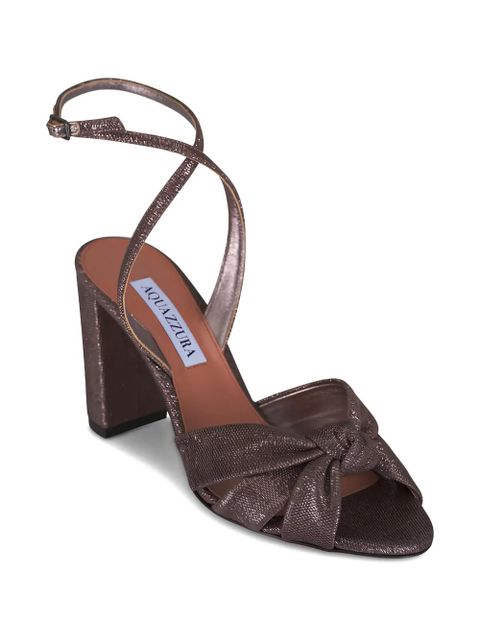 Aquazzura knotted-detail ankle-strap sandals - Brown - zdjęcie produktu nr 2