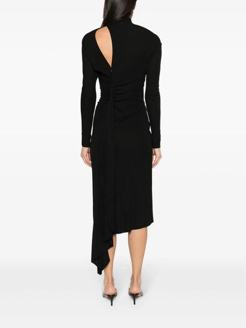 Victoria Beckham cut-out ruched midi dress - Black