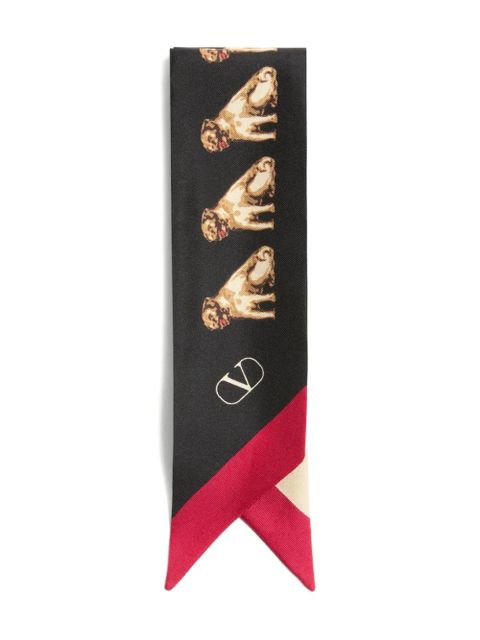 Valentino Garavani Petit Charles bandeau scarf - Black - zdjęcie produktu nr 2
