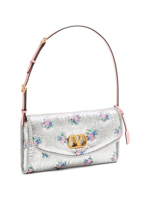 Valentino Garavani De Vaín floral-pattern small shoulder bag - Silver - zdjęcie produktu nr 2
